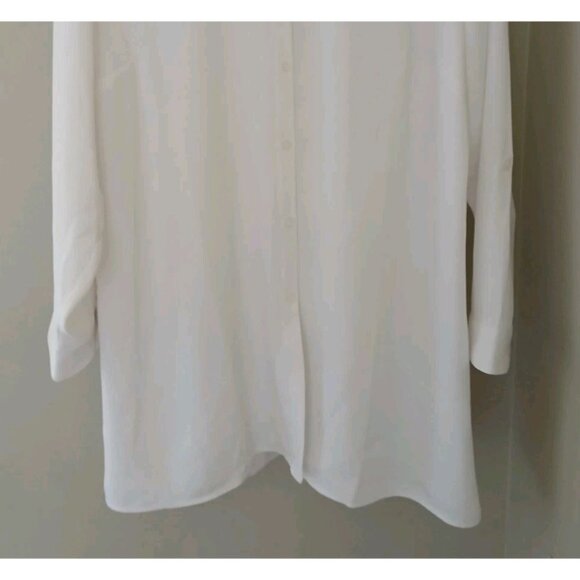 New J. Jill Wearever Collection Button Down Blouse Plus Size 2X Off White $89 - Picture 3 of 8